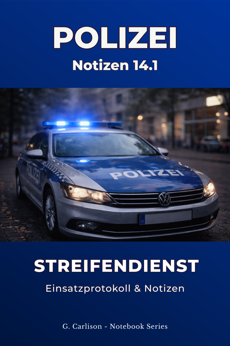 Cover des kreativen Notizbuchs von G. Carlison, liniertes Journal für Webadressen und Passwörter im Kleinformat